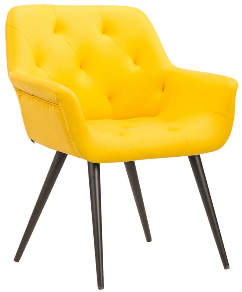 BHM Germany Jedálenská stolička Langford, syntetická koža, žltá